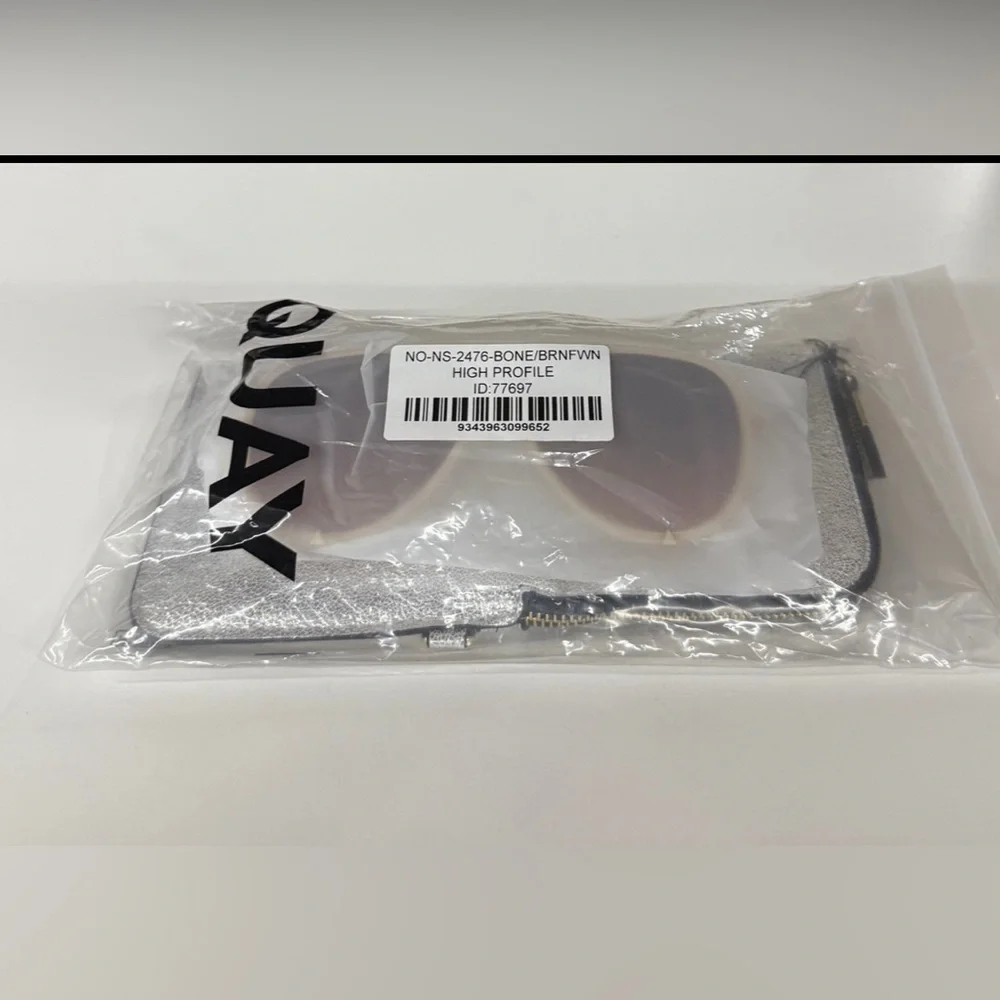 QUAY HIGH PROFILE Bone Frame / Brown Fawn Lens